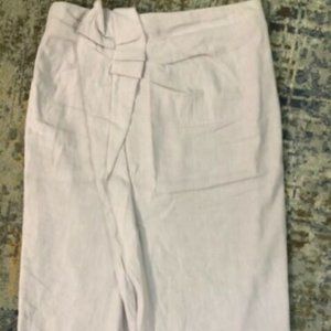 Purple linen Rebecca Taylor midi skirt